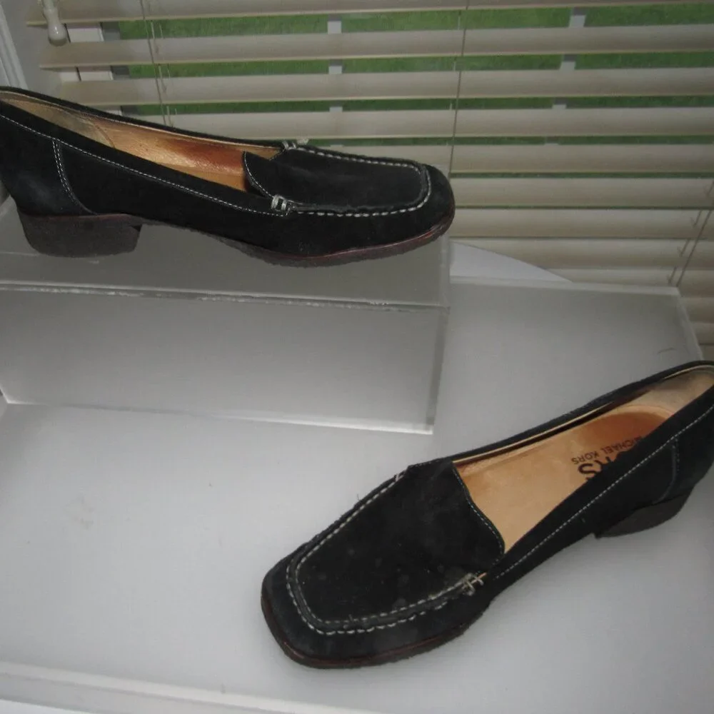 KORS Michael Kors Black Suede Loafers • Size 9.5 M • Classic Chic Shoes